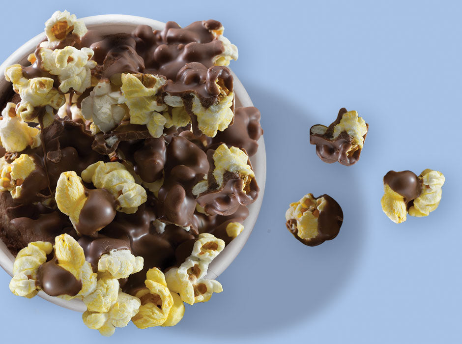 Peterbrooke's famous chocolate-covered popcorn.