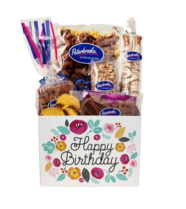 Happy Birthday Flowers Gift Box - Peterbrooke Chocolatier
