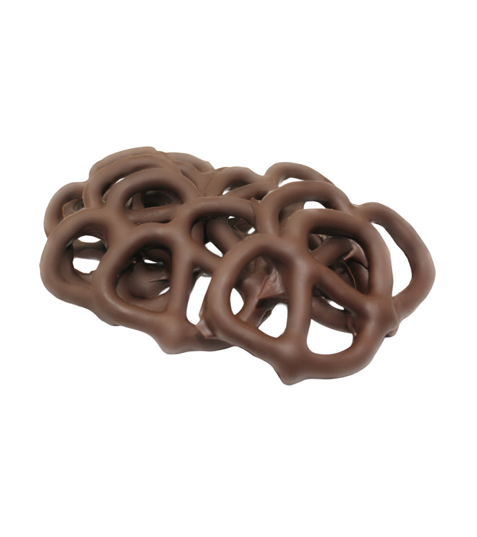 Hand-Dipped Dark Chocolate Pretzel Twists