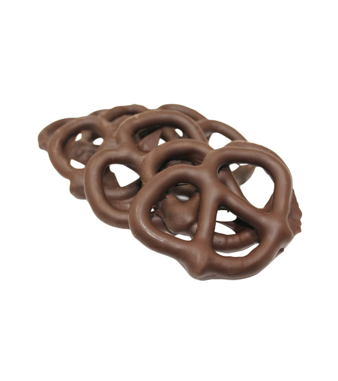 Hand-Dipped Dark Chocolate Pretzel Twists