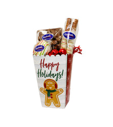 Happy Holidays Gingerbread Man Sweet Treats Box – Holiday Chocolate Gift