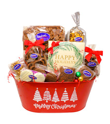 Deluxe Merry Christmas Gift Basket – Holiday Chocolate Gift Tin
