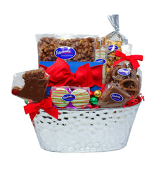 Chocolate Lovers Holiday Gift Tin – Christmas Chocolate Gift Basket