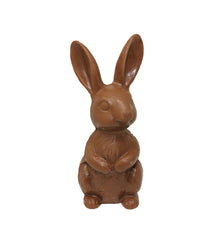 Brown Milk Chocolate rabbit figurine on a white background