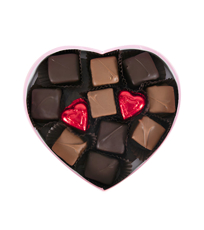 Sea Salt Caramel Heart Gift Box – 12 Piece