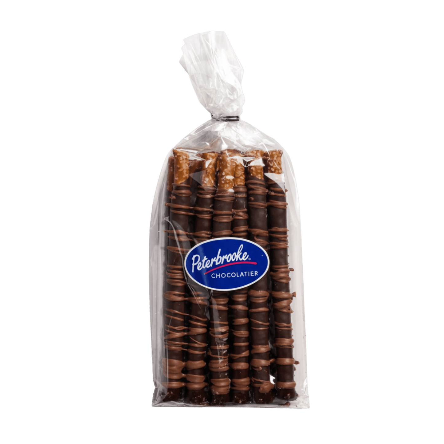 Hand - Dipped Dark Chocolate Covered Pretzel Rods – 12 Piece Bag - Peterbrooke Chocolatier