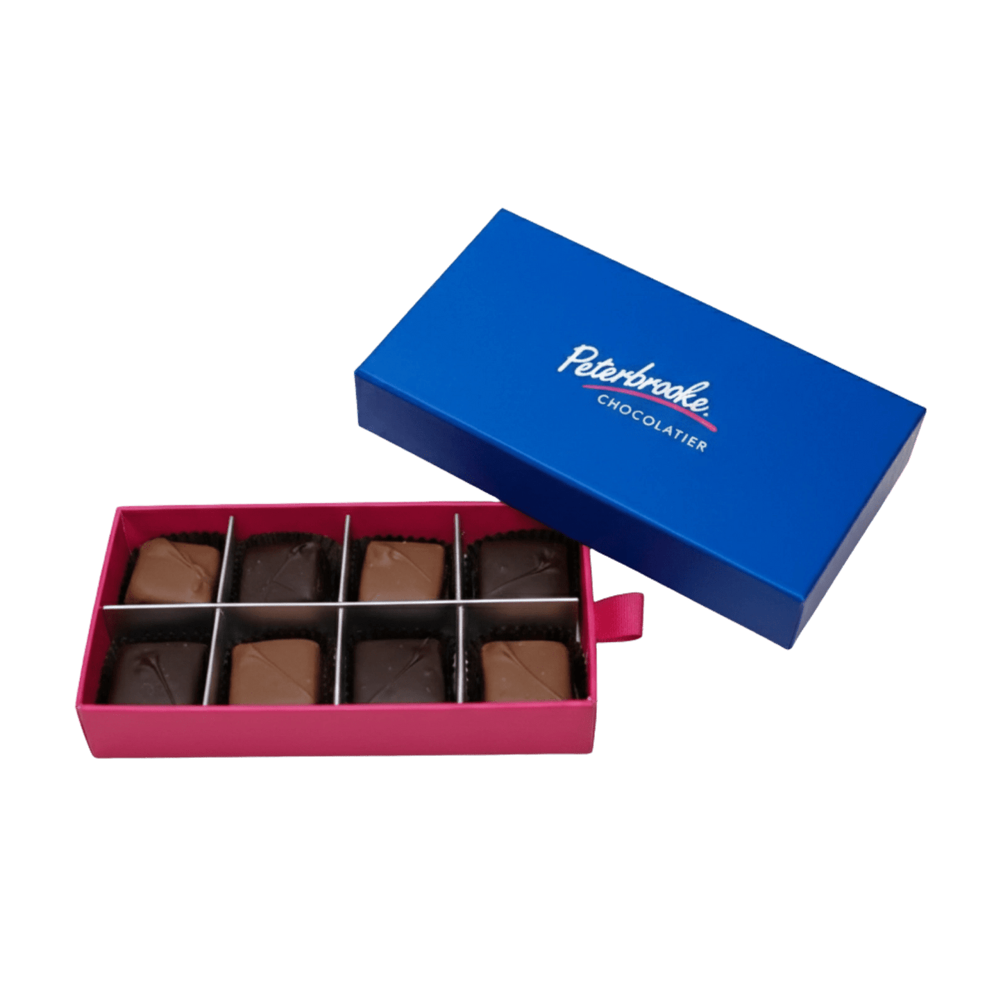 Handmade Caramels – Milk and Dark Chocolate Covered Caramels, 8 Piece Box - Peterbrooke Chocolatier
