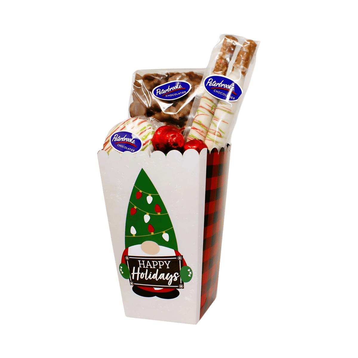 Happy Holidays Gnome Sweet Treats Box – Holiday Chocolate Gift - Peterbrooke Chocolatier