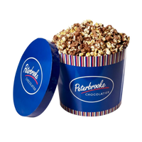 Milk Chocolate Covered Popcorn Tin – Classic Peterbrooke Blue Tin, 42 oz
