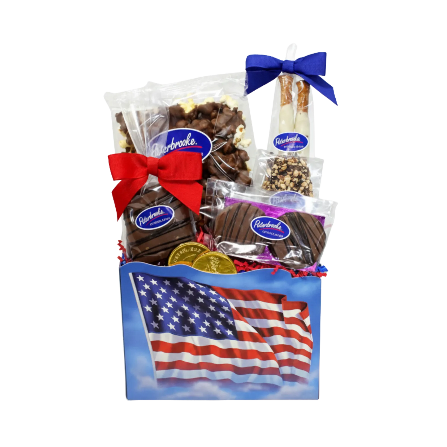 Patriot stars and stripes flag gift box