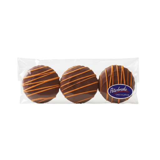 3 Pack peanut butter cups in clear wrapper