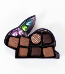 Bnny shaped box filled with Peterbrooke chocolates