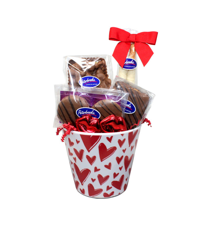 Flurry of Red Hearts Chocolate Gift Pot – Valentine’s Edition