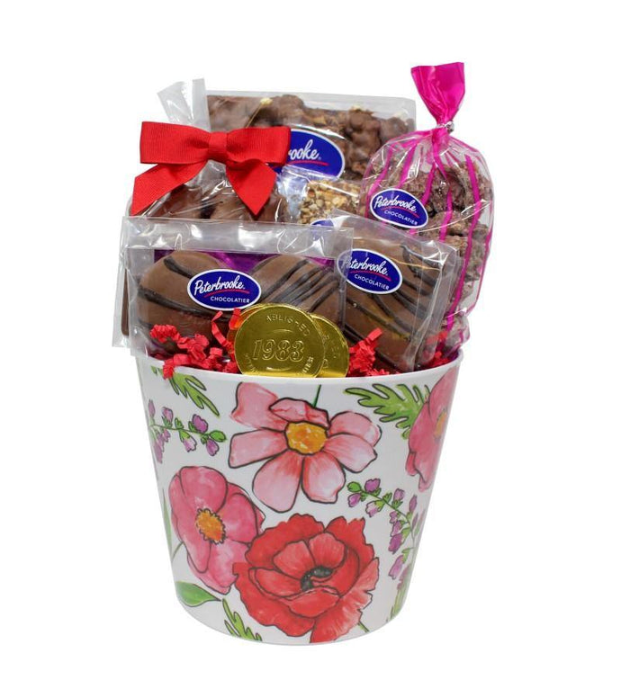 Floral Flourish Assortment of Chocolates Bucket - Peterbrooke Chocolatier