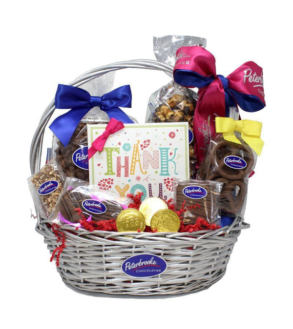 Thank You Chocolate Delights Basket - Peterbrooke Chocolatier