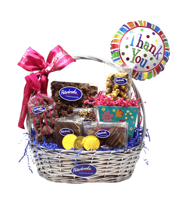 Sweet Treasures Thank You Gift Basket - Peterbrooke Chocolatier