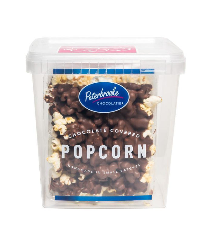 Milk Chocolate Covered Popcorn - 24oz Canister - Peterbrooke Chocolatier
