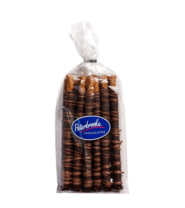 Hand-Dipped Dark Chocolate Pretzel Rods - 12pc - Peterbrooke Chocolatier