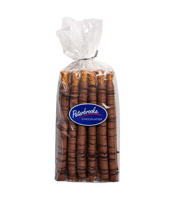 Hand-Dipped Milk Chocolate Pretzel Rods - 12pc - Peterbrooke Chocolatier