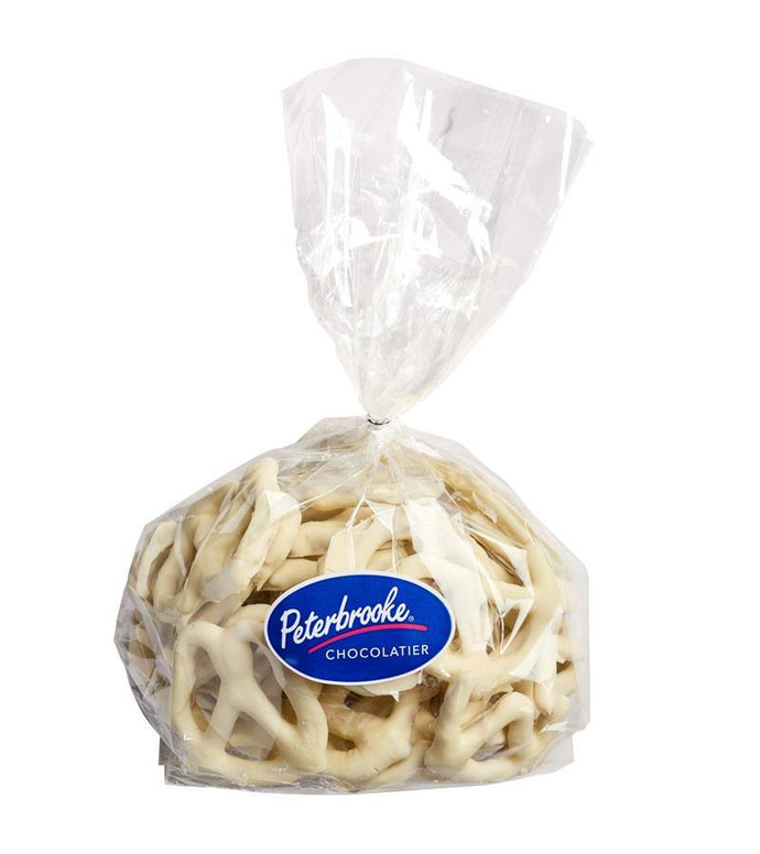 Large Hand-Dipped White Chocolate Pretzel Twists - Peterbrooke Chocolatier
