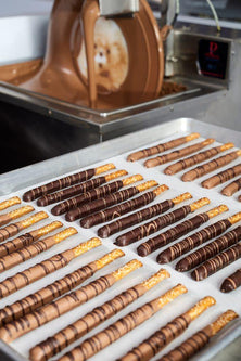 Hand-Dipped Dark Chocolate Pretzel Rods - 12pc - Peterbrooke Chocolatier